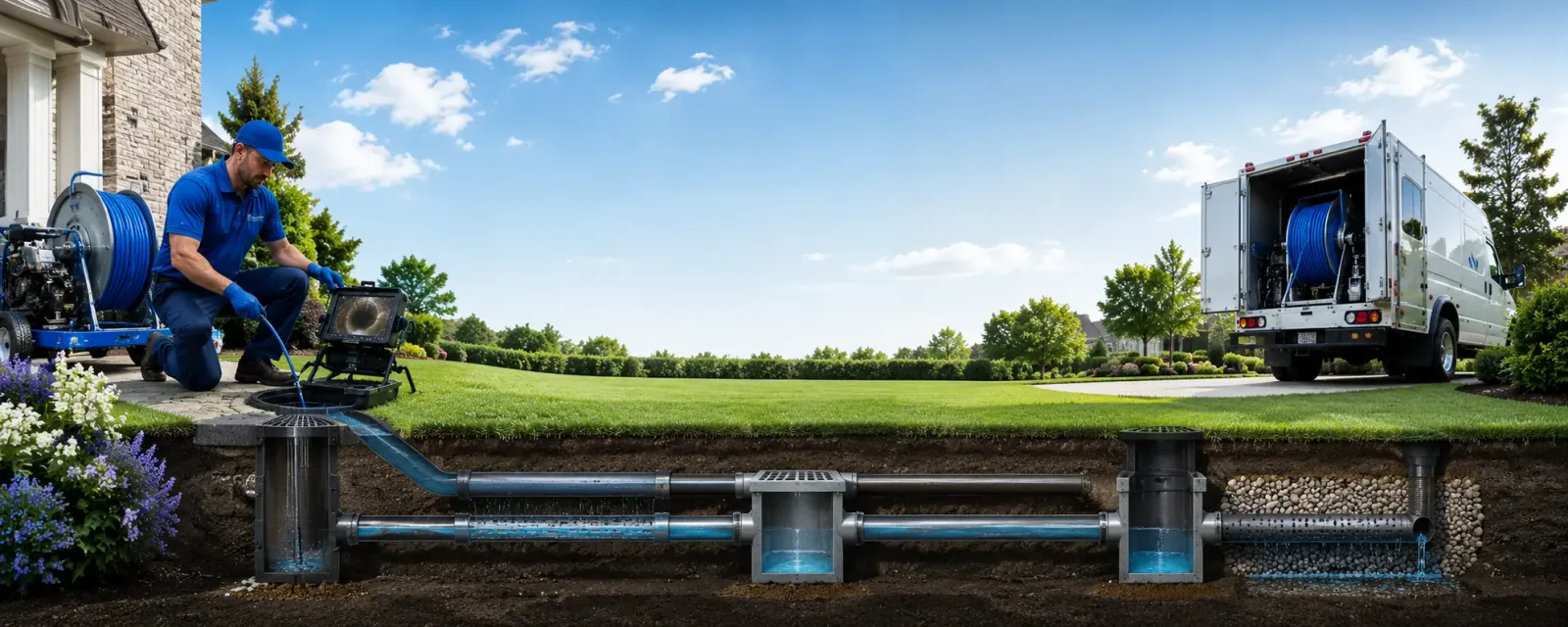 Outdoor drain cleaning information for Burlington, NJ